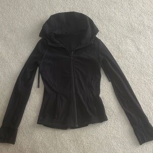 lululemon athletica Black Hooded Athletic Jacket with Drawstring